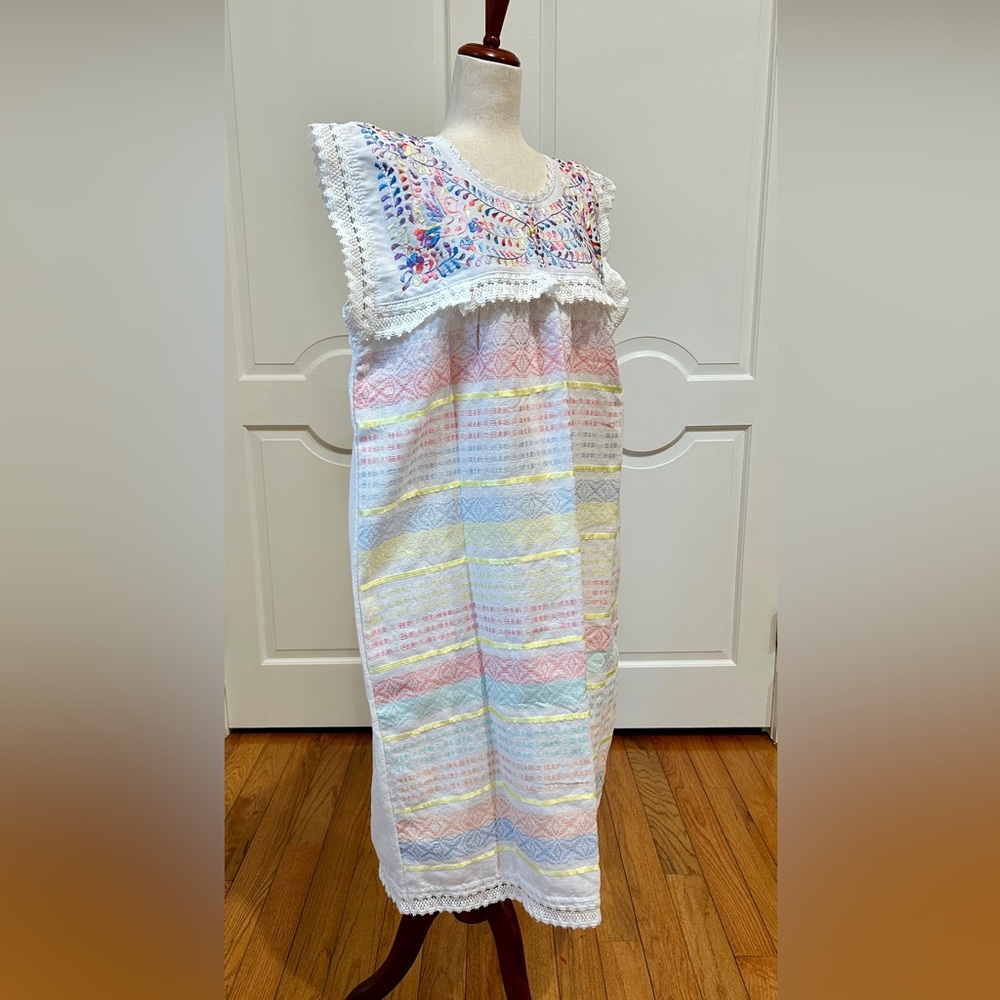 Paloma Embroidered Mexican Dress Is Made In Oaxaca - Picture 6 of 8